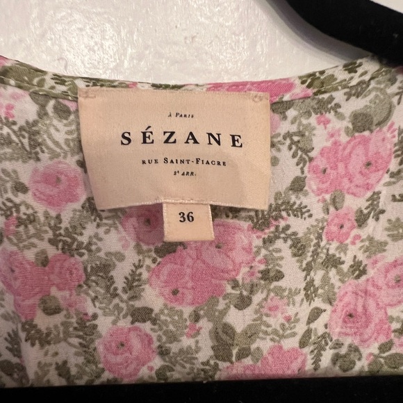 Sezane Laura dress, peonies print - Picture 7 of 7